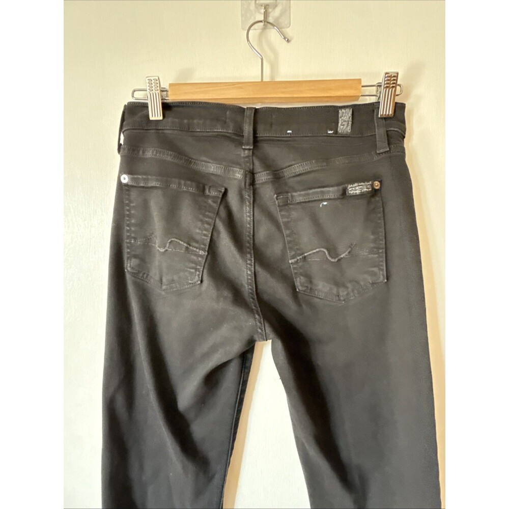 7 For All Mankind B(air) Original Bootcut Stretch Black Jeans Women's Size 27x32 - Picture 5 of 10